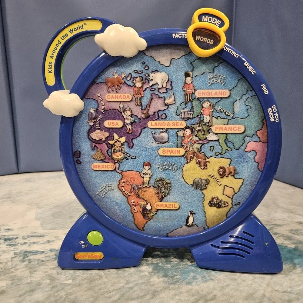 Mattel Kids Around The World See 'N Say Touchscreen Learning Toy 2000‎ WORKING